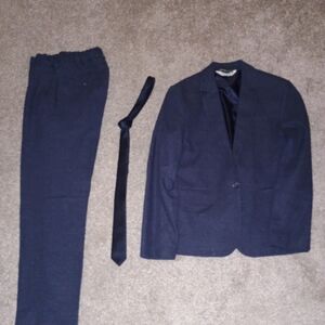 Kids H&M Navy Blue Suit Set with Tie